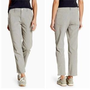 James Perse Relaxed Workwear Gray Linen Pant